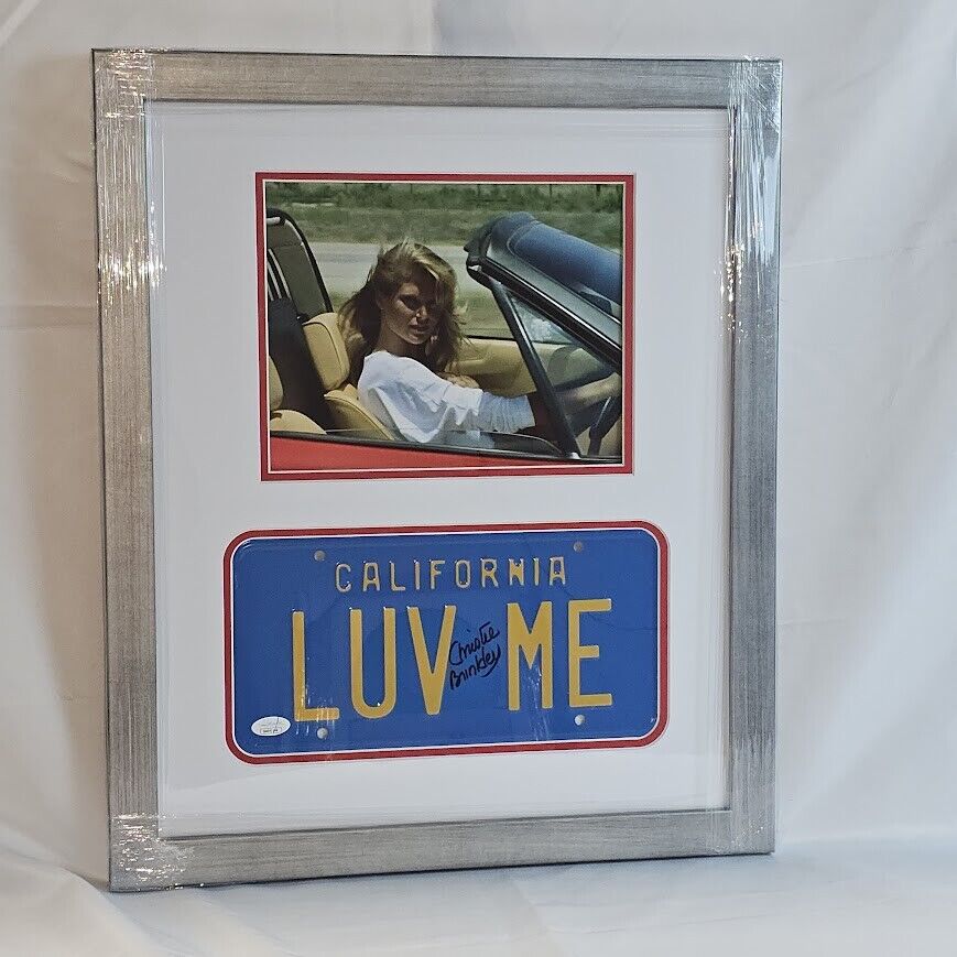 Christie Brinkley signed National Lampoon's Vacation “LUV ME” License Plate JSA