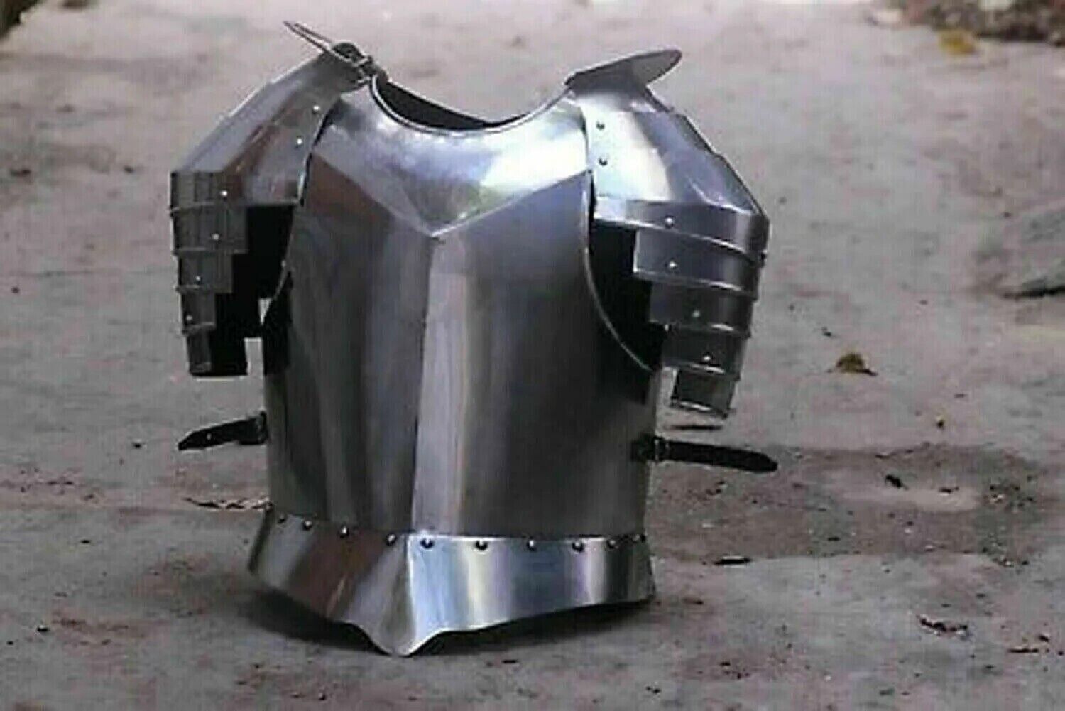 20gauge steel medieval knight armor cuirass with... LARP
