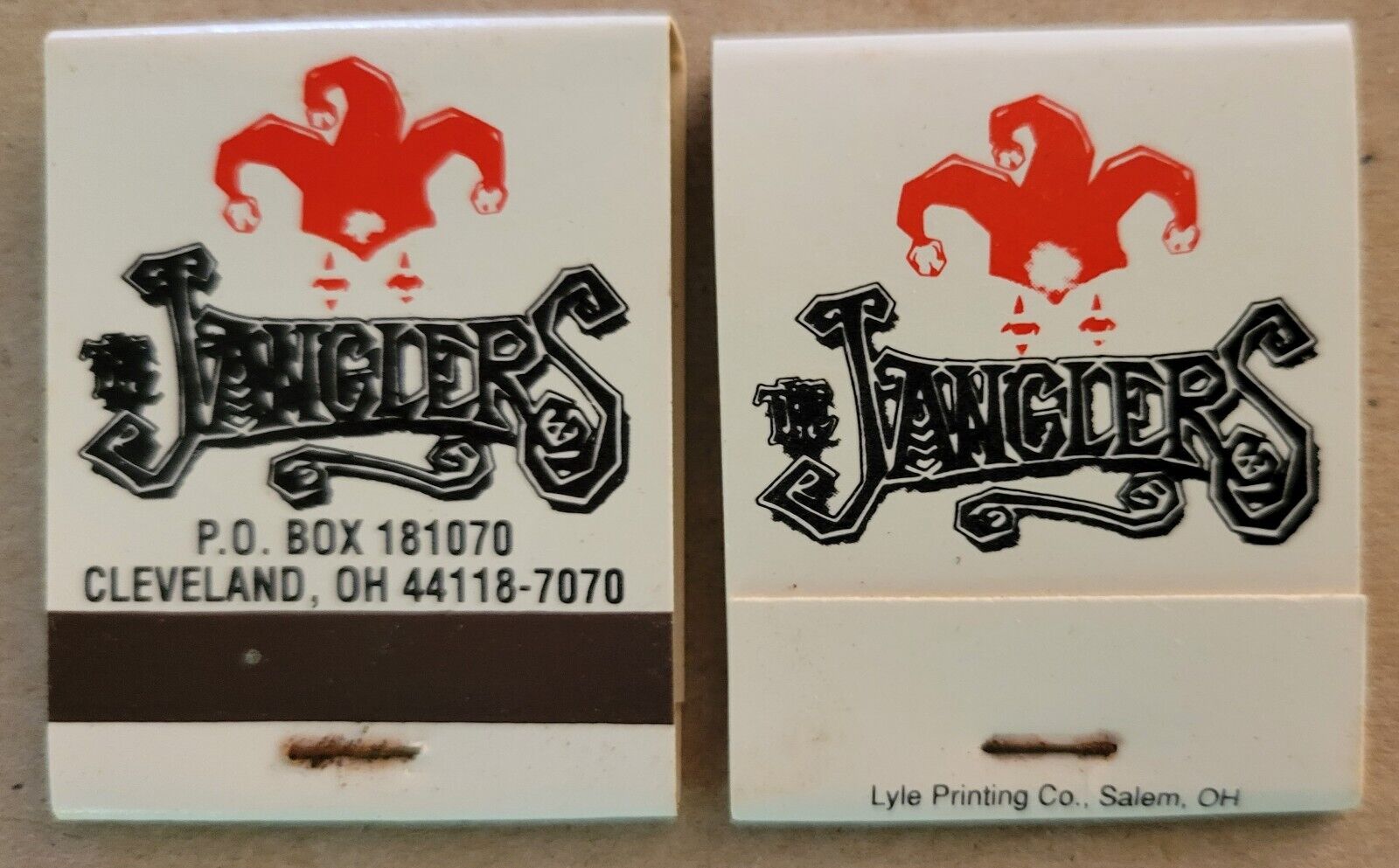 Vintage 20-Stick Matchbook promoting the band THE JANGLERS two matchbooks 1992