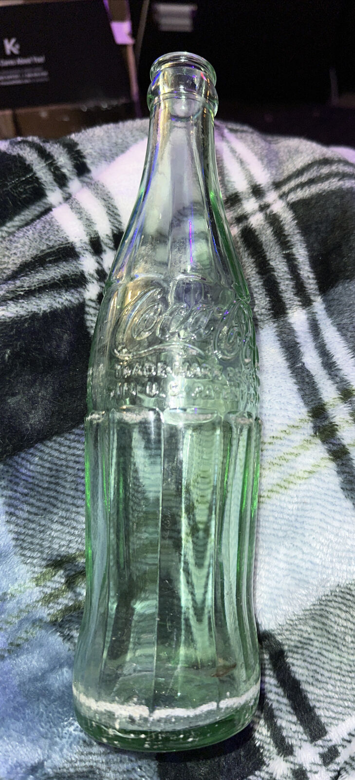 Vintage 1956 Coca Cola Embossed 12 oz Green Glass Coke Bottle