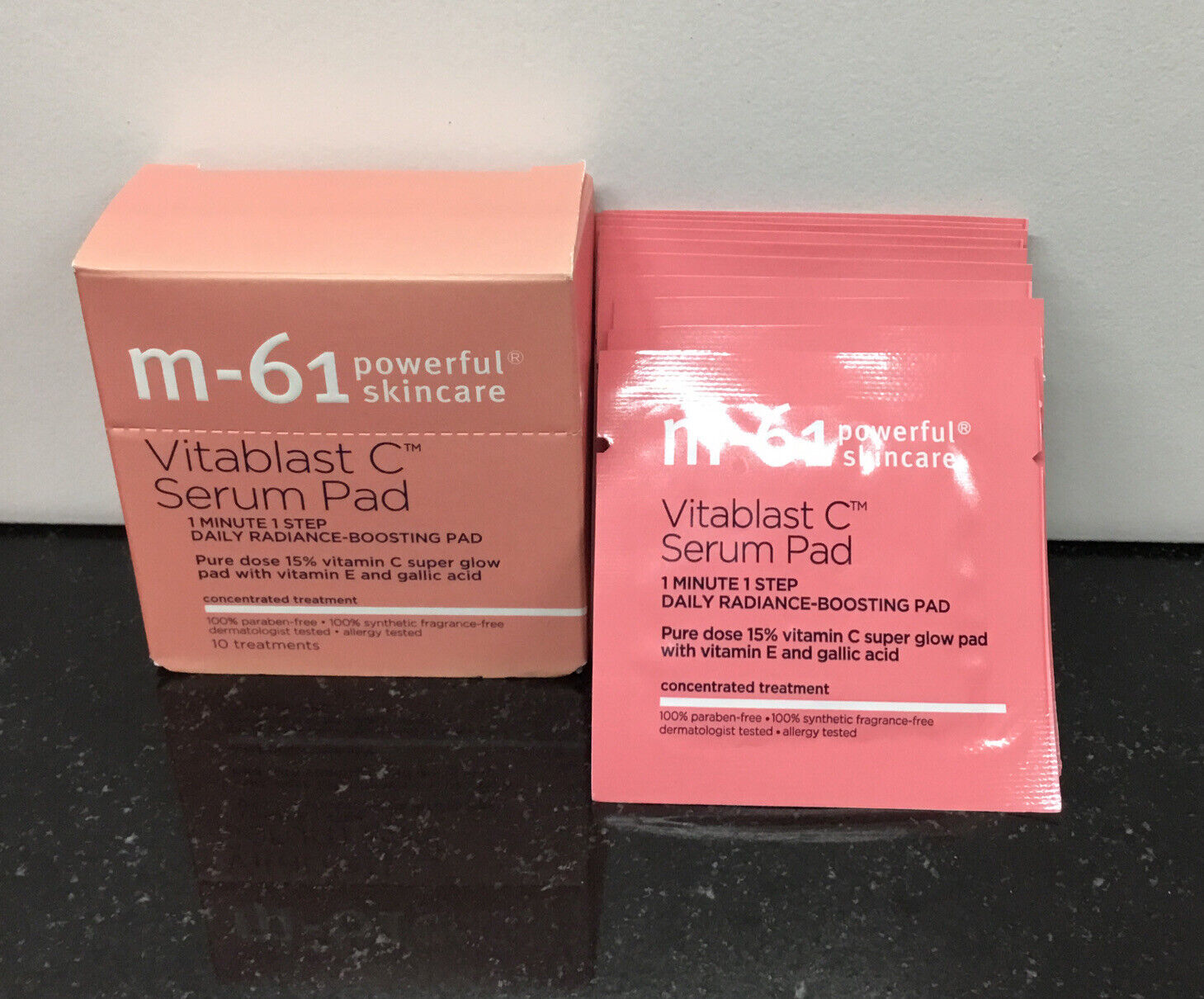 M-61 PowerGlow® Skincare Vitablast C Serum Pad 10 Treatment Expiration As Pic
