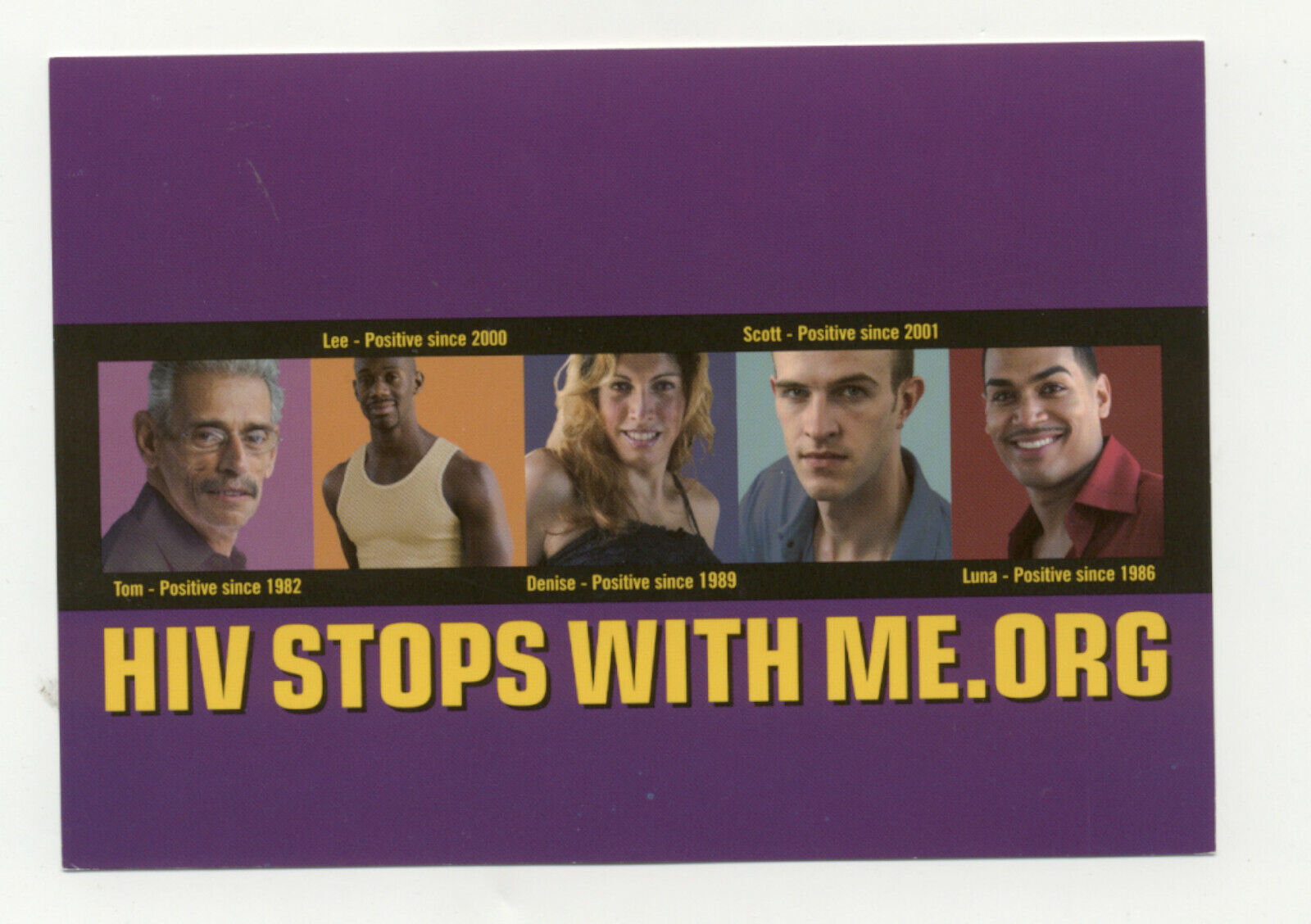 HIV Stops With Me Advertising Postcard #2