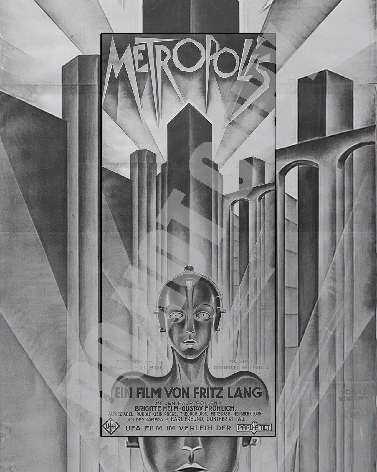 1927 Sci-Fi Metropolis Movie de Fritz Lang Poster Collage Art - B - 8x10 Photo
