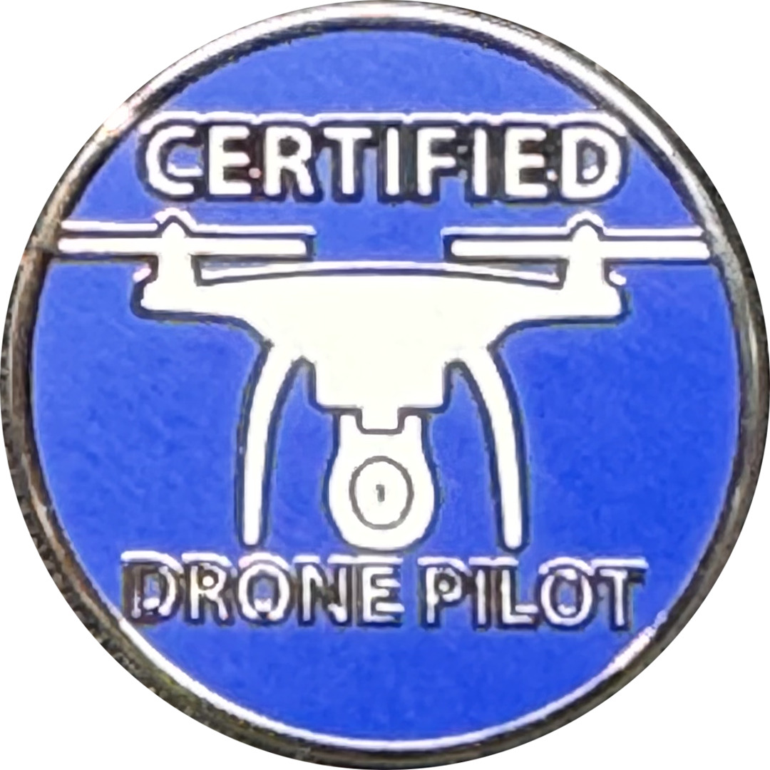 PBX-009-E Certified UAS FAA Commercial Drone Pilot lapel pin