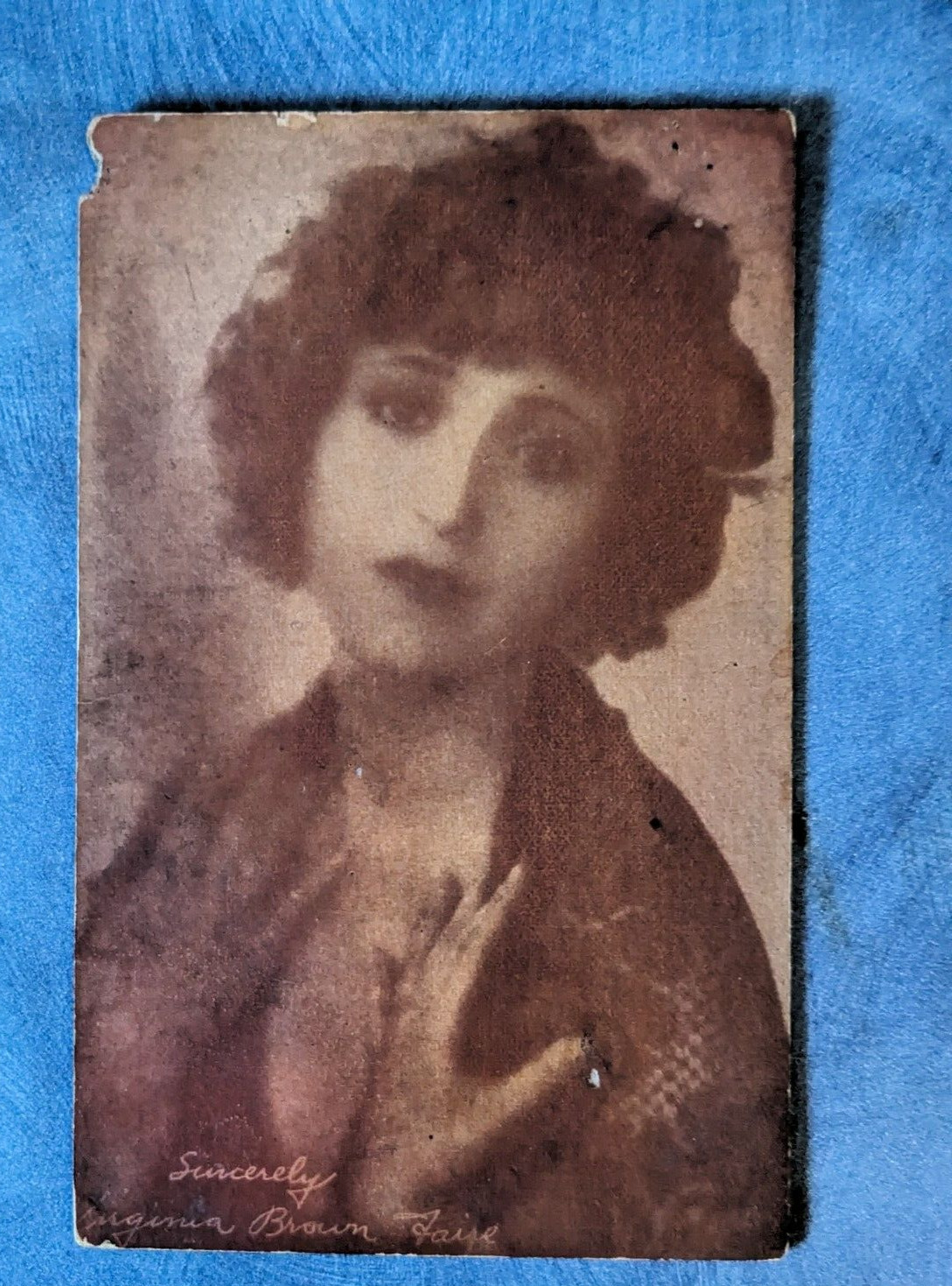 Virginia Brown Faire Hollywood Silent Film Actress Exhibit Postcard Coupon Back
