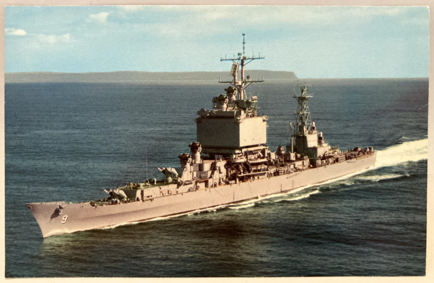 USS Long Beach CGN-9 World's First Nuclear Powered Surface Warship Postcard