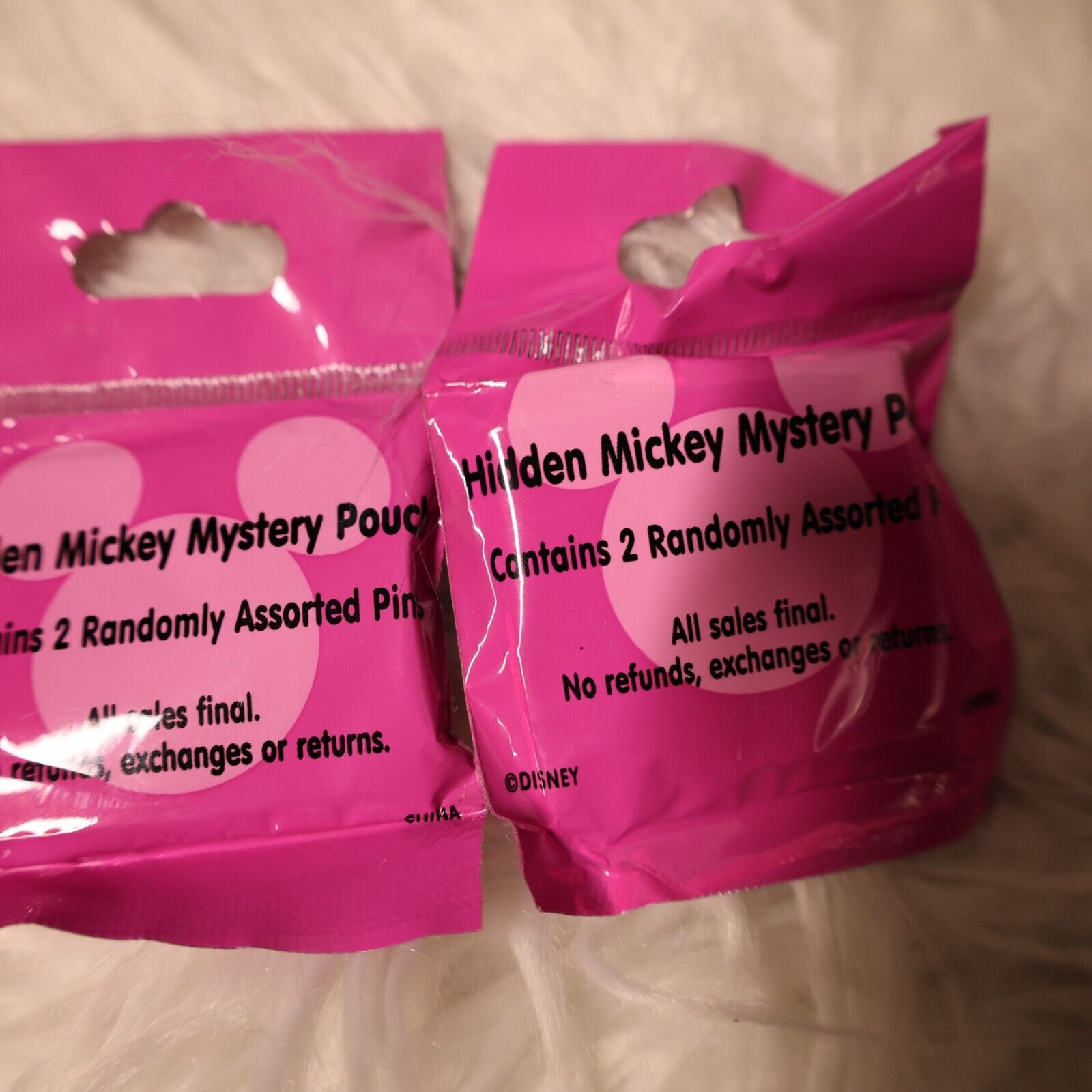 Disney Hidden Mickey pouch set of 2 sealed-fast 