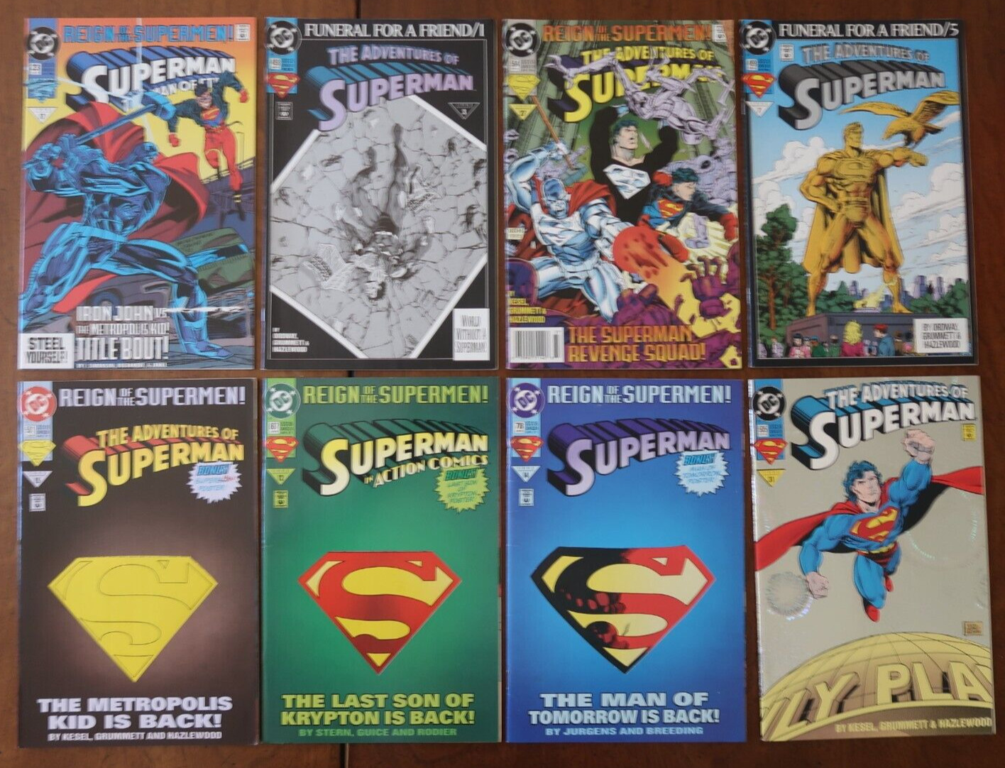 LOT OF 8 SUPERMAN COMIC BOOKS VARIOUS TITLES DC MODERN AGE  NICE GROUP Z2661