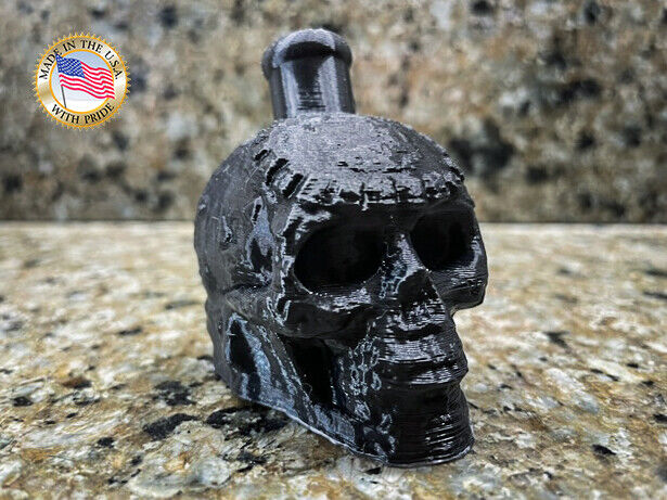Aztec / Mayan Death Whistle Obsidian Black Skull - MADE IN USA