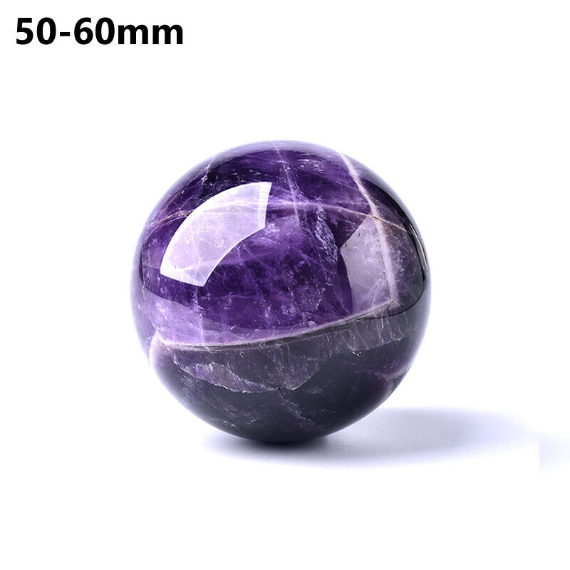 Natural Dreamy Amethyst Quartz Sphere Crystal Ball Reiki Healing 50-70mm