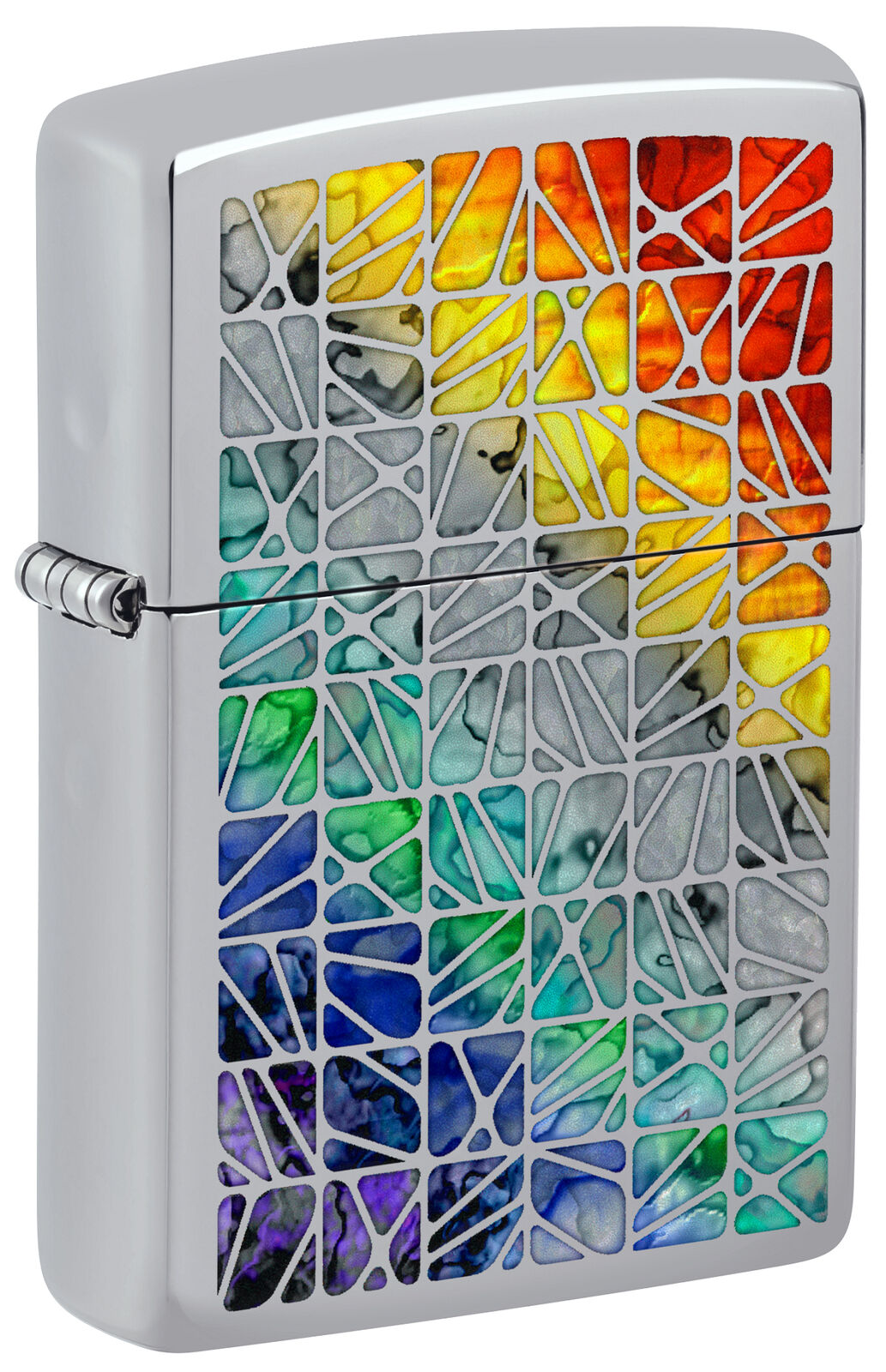 Zippo Fusion Pattern Design High Polish Chrome Windproof Lighter, 48412