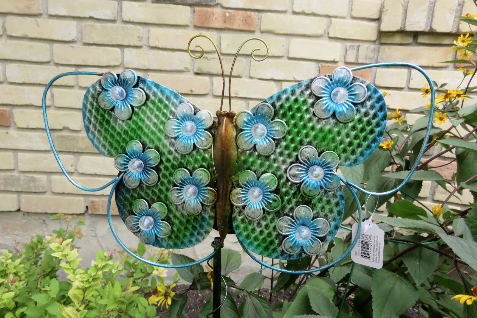 Solar Butterfly Garden Stake 30 inches New Yard Flowerbed Decor New 