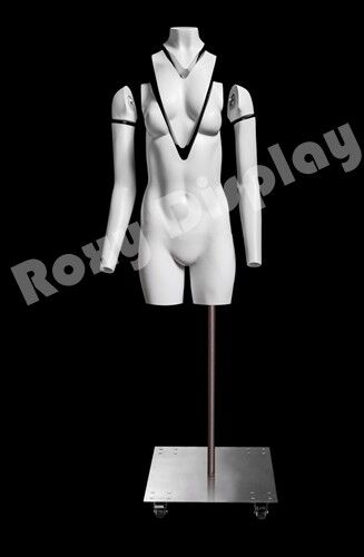 Female Invisible Ghost Mannequin Torso Form magnetic fittings #MZ-GH3/4F