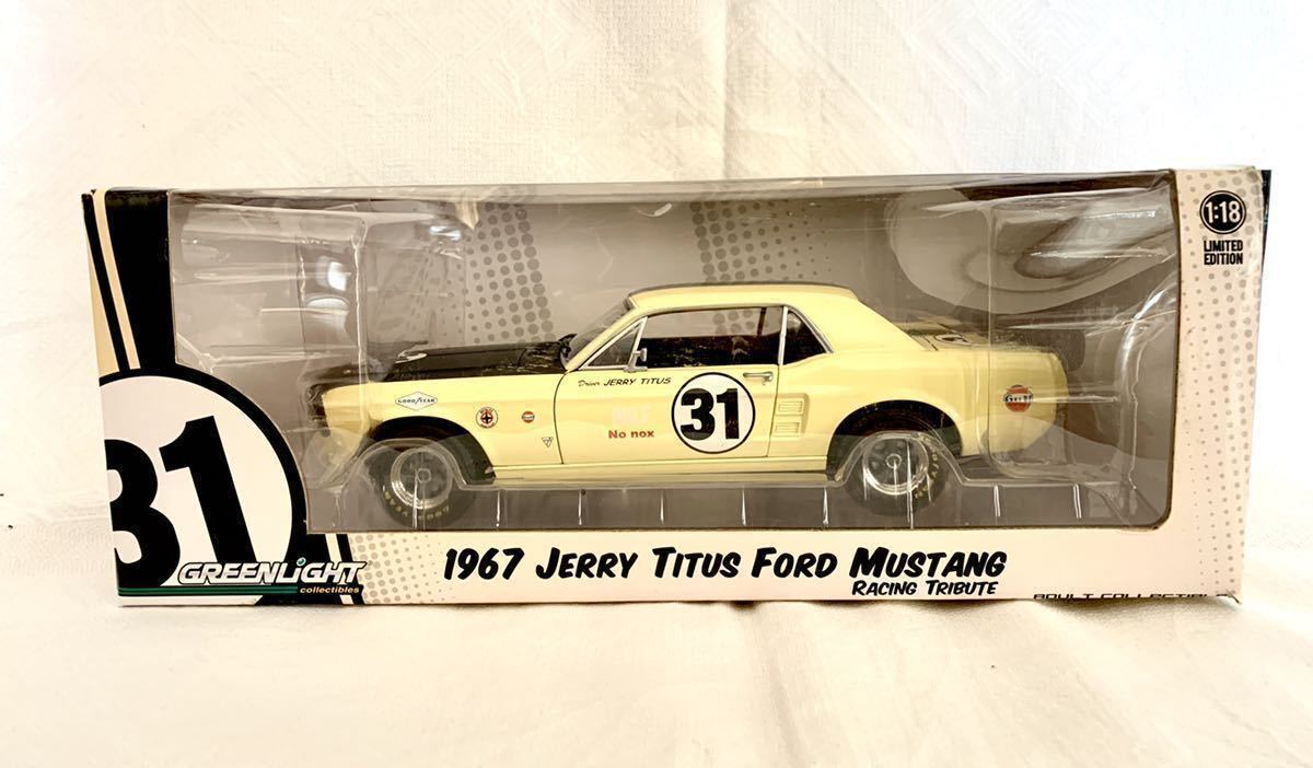 Out Of Print 1/18 Greenlight Limited Edition Racing Tribute 1968 Ford Mustang No