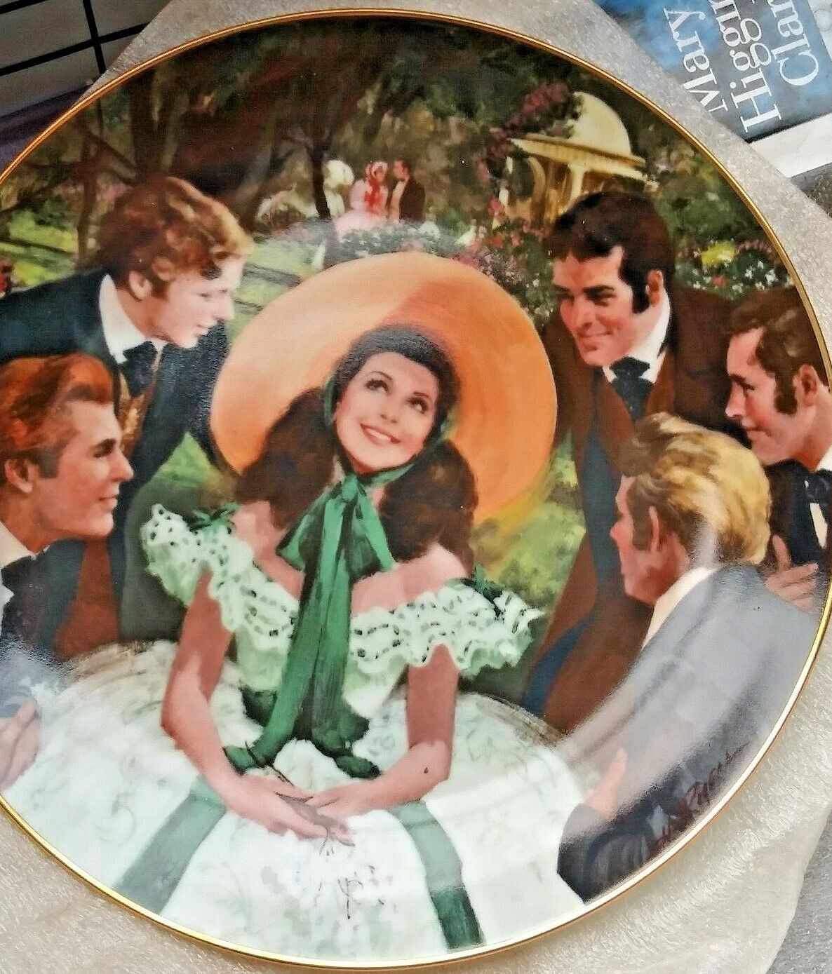 Gone with the wind collectors plates Scarlett and her suitors W.S.George China