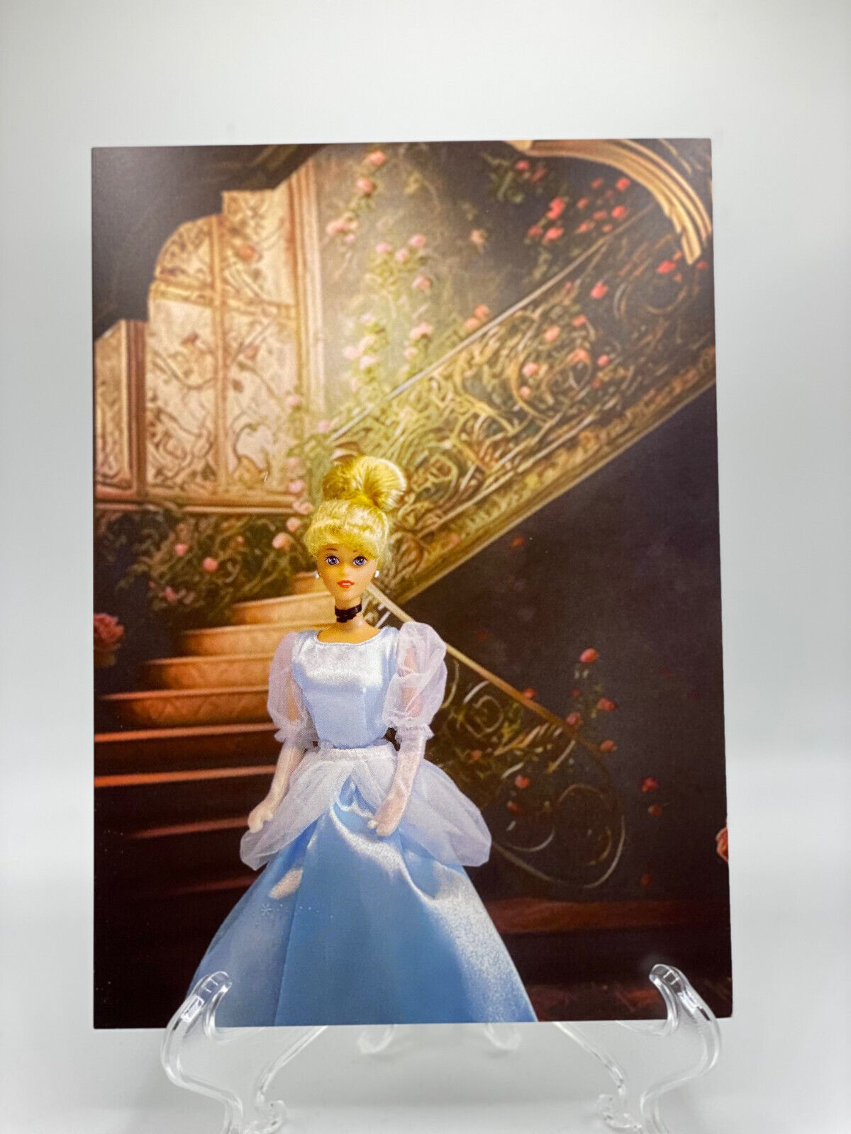 Brand New Princess Cinderella Barbie at the Staircase Art Print/Postcard