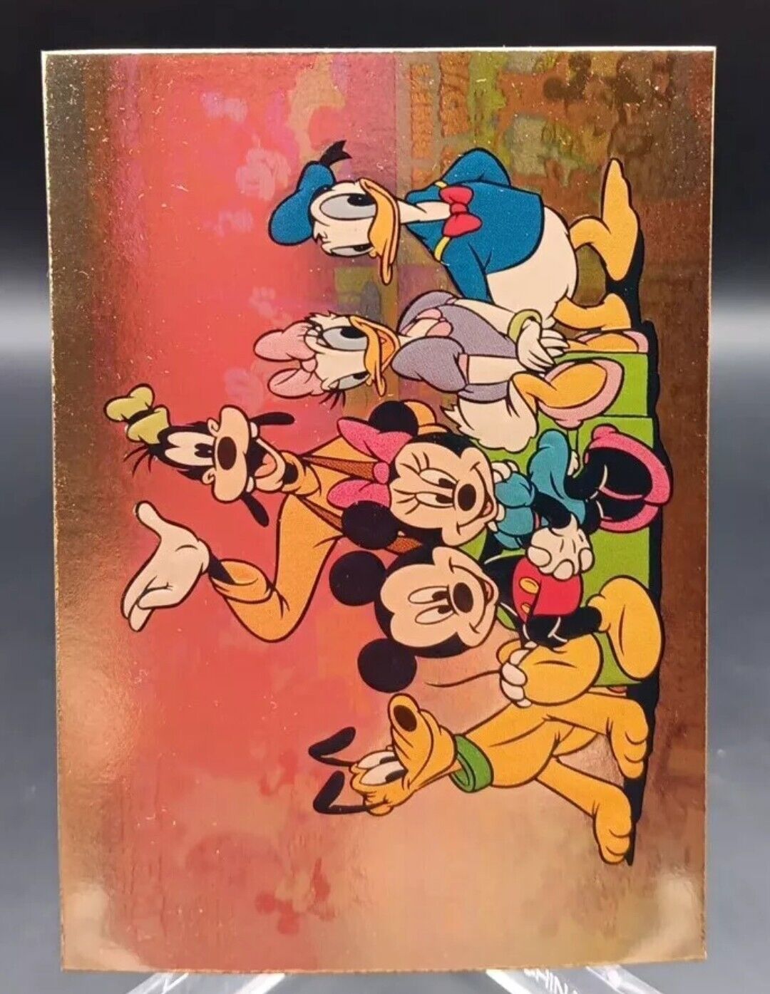 Jb8d Disney Premium 1995 Skybox Foil #90 Mickey Minnie Daisy Donald Goofy Pluto