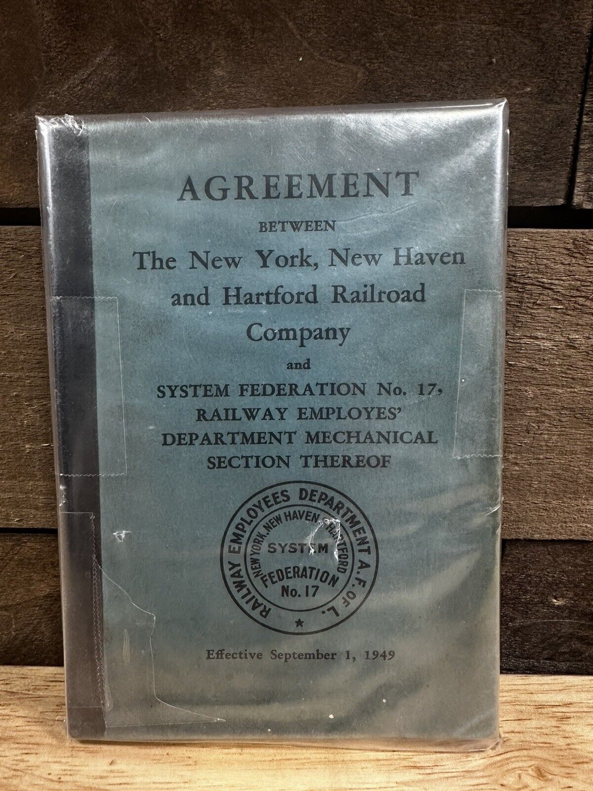 Vintage 1949 Agreement New York, New Haven & Hartford Railroad Company Book