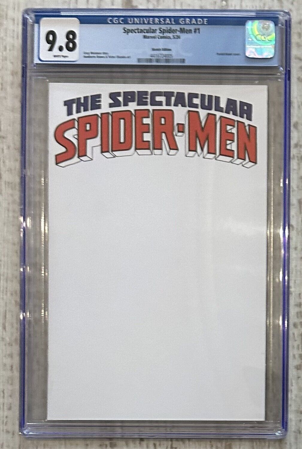 THE SPECTACULAR SPIDER-MEN #1 -Blank Sketch Variant -Marvel Comics 2024 -CGC 9.8