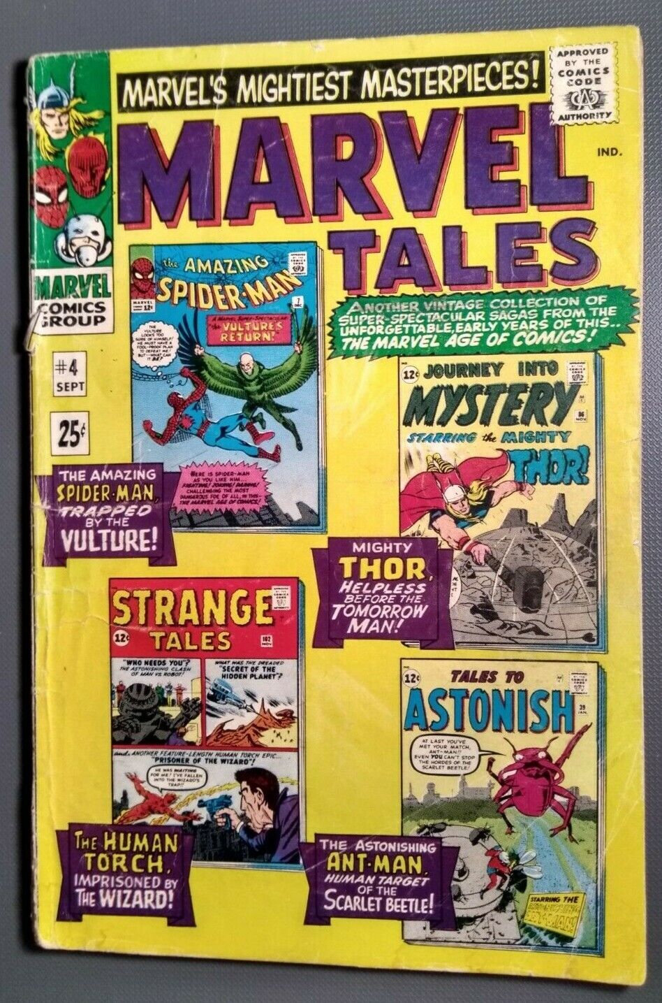 Marvel Tales #4 1966 Spider-Man Ant-Man Thor Silver Age Comics Reprints FAIR