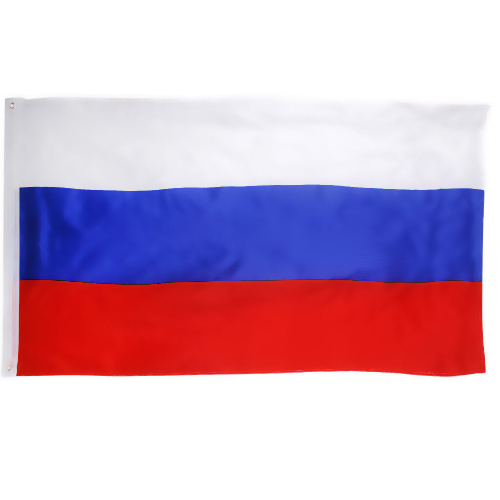 RUSSIA FEDERATION RUSSIAN LARGE FLAG 5X3FT EYELETS HANGING BANNER 150 x 90CM