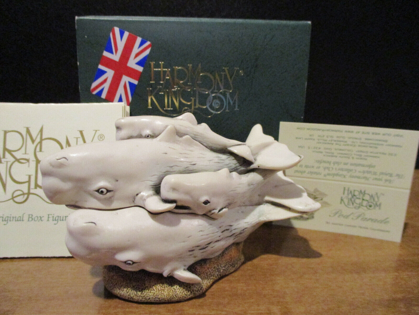 Harmony Kingdom Pod Parade Sperm Whales UK Made Box Figurine Mold Variation