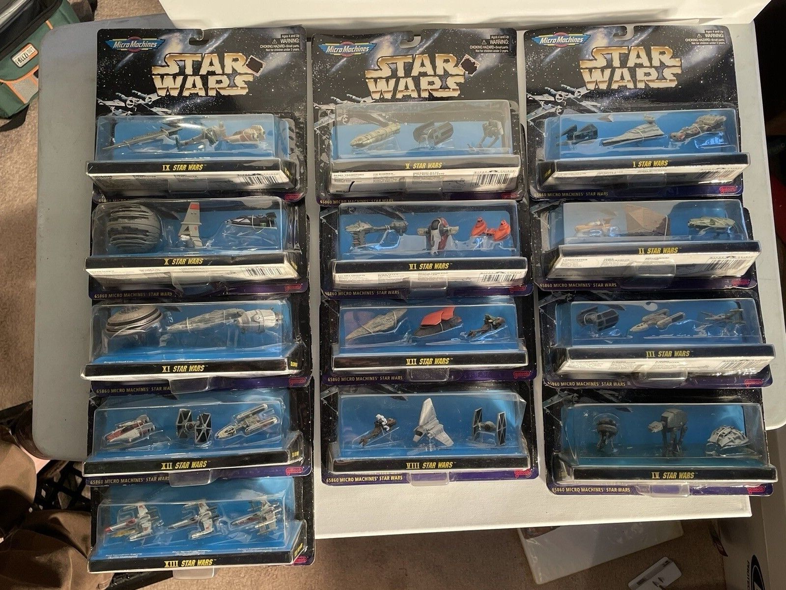 Vintage 1996 Galoob MicroMachines Star Wars I - XIII Total Lot.