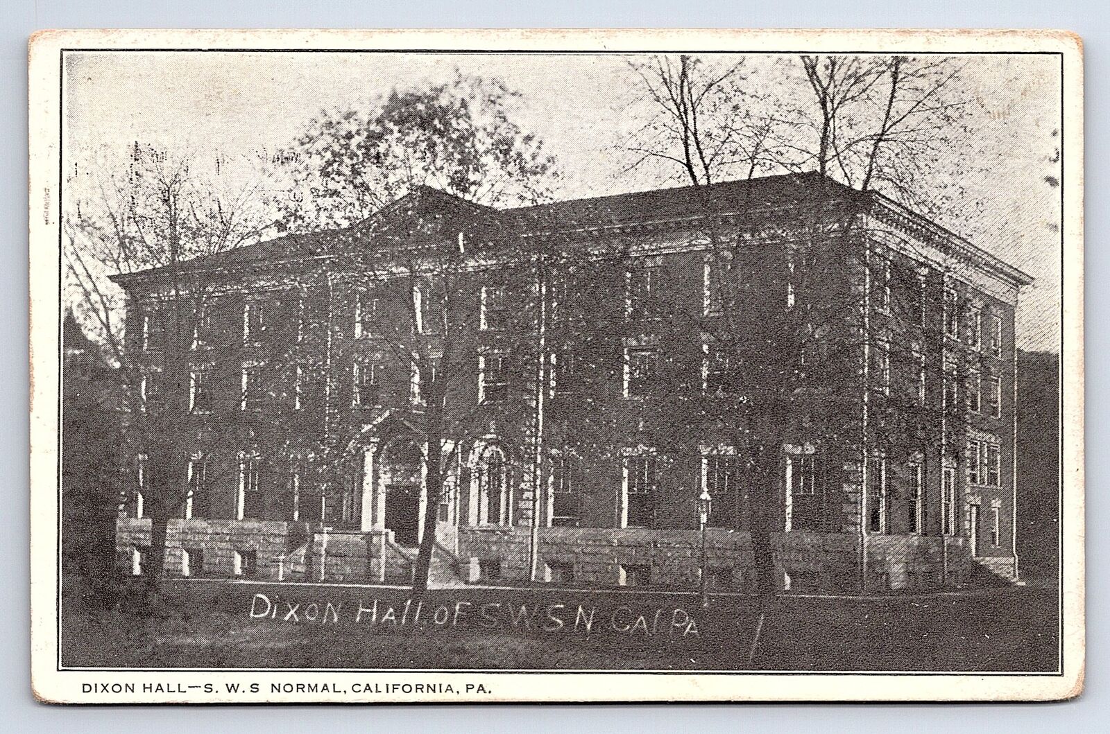 Postcard Dixon Hall California Pennsylvania Southwest State Normal School
