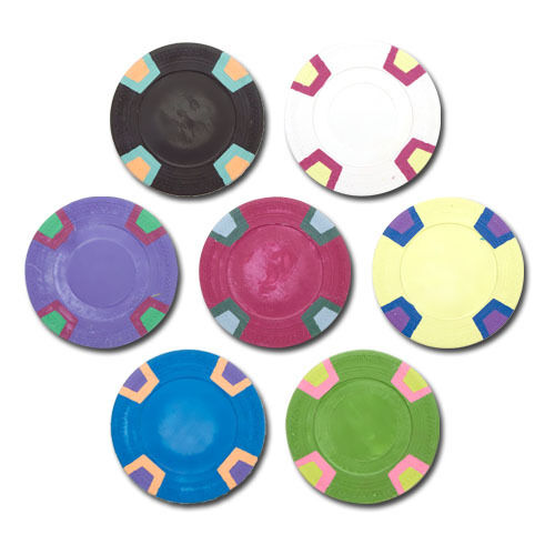 Sample Pack Blank Milano Pure Clay 10 Gram Poker Chips 1 of each color - NEW