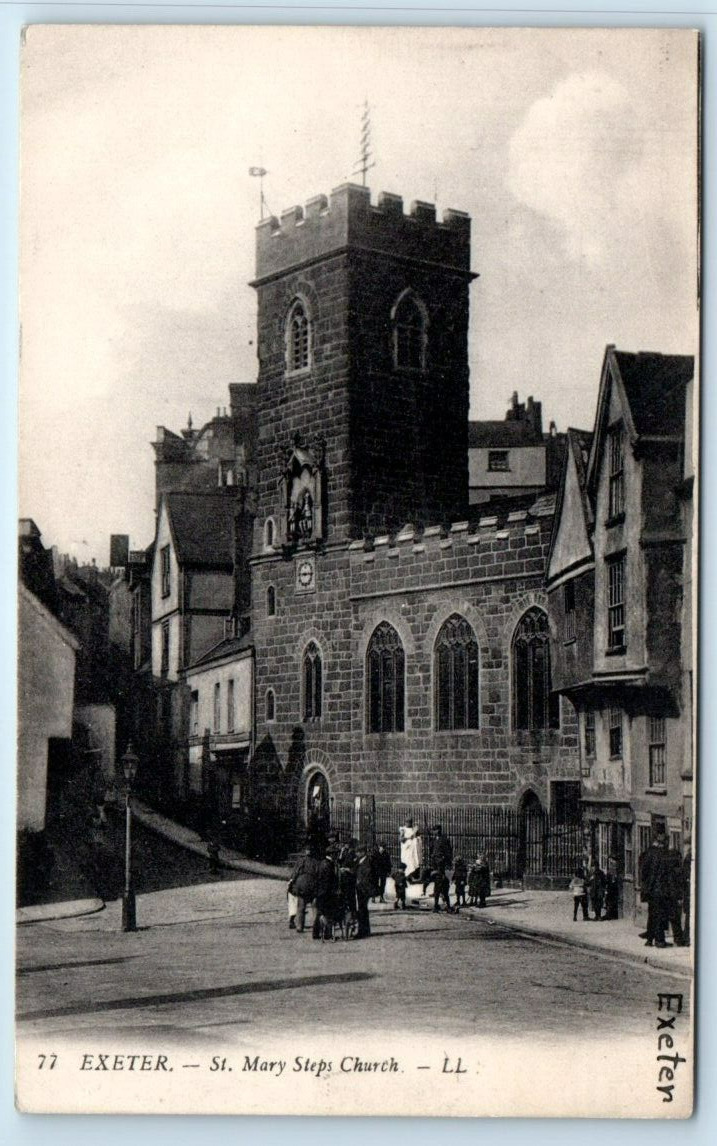 EXETER St. Mary Steps Church UK LL. Postcard