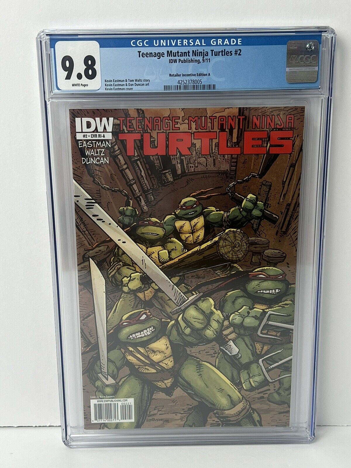 Teenage Mutant Ninja Turtles #2 IDW 2011 Comic Book Retailer Incentive Edition A