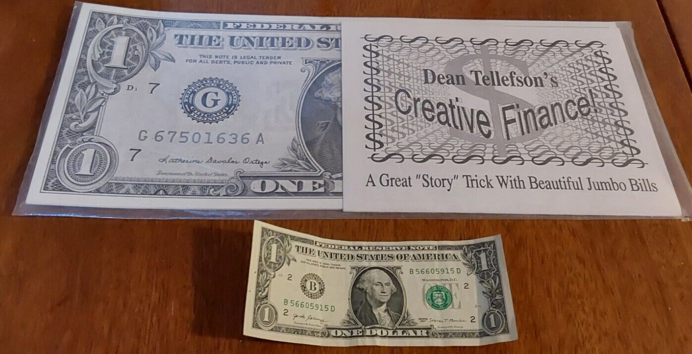 Magic Mentalism: Dean Tellefson\'s Creative Finance - Jumbo Bills - Parlor Magic
