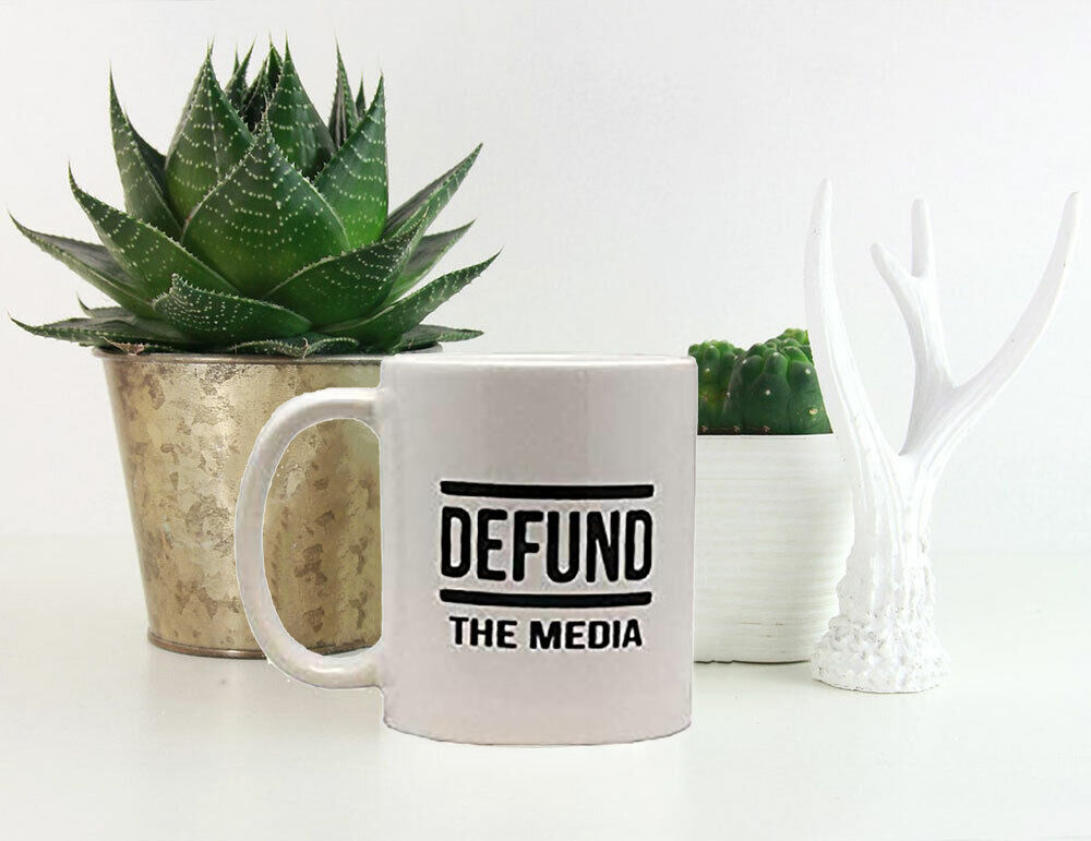 Defund The Media Coffee Mug 2-Sided 11 oz