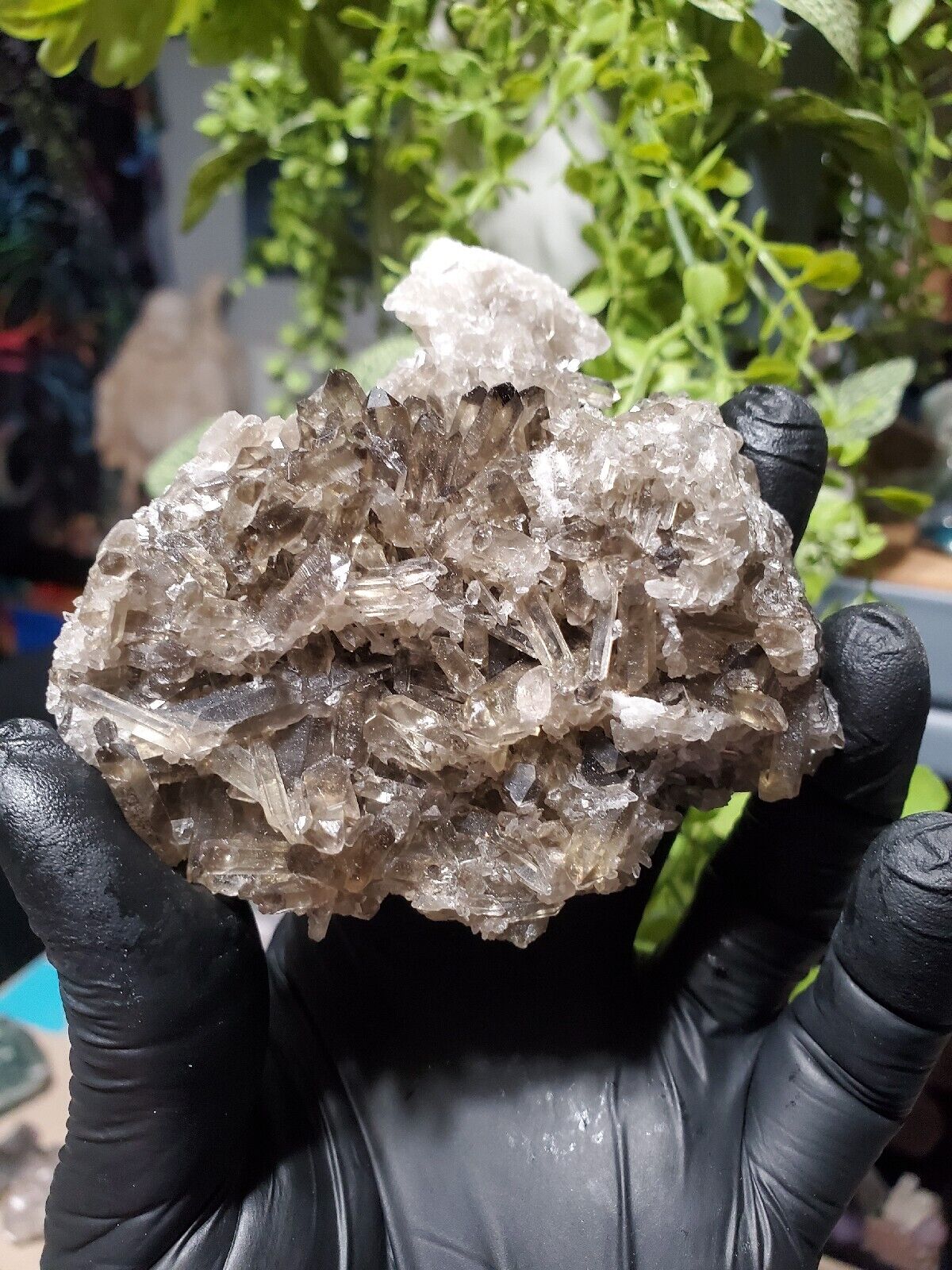 128g Natural stone raw smoky Quartz Crystal Cluster Mineral Specimen 
