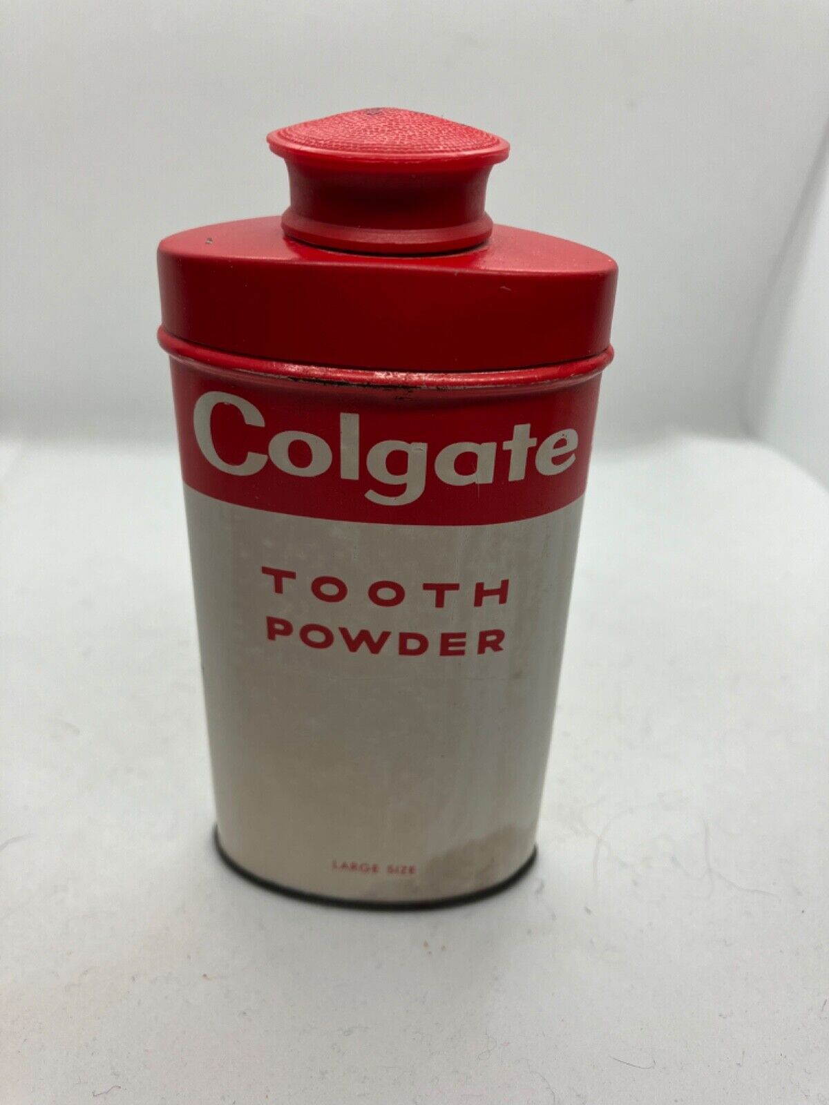 Vintage Colgate Tooth Powder Metal Tin 2 oz. Mostly Full EUC