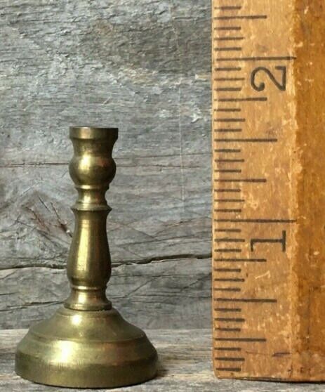 Vintage Small Brass Gypsy Thread Candle Holder Magic Trick  