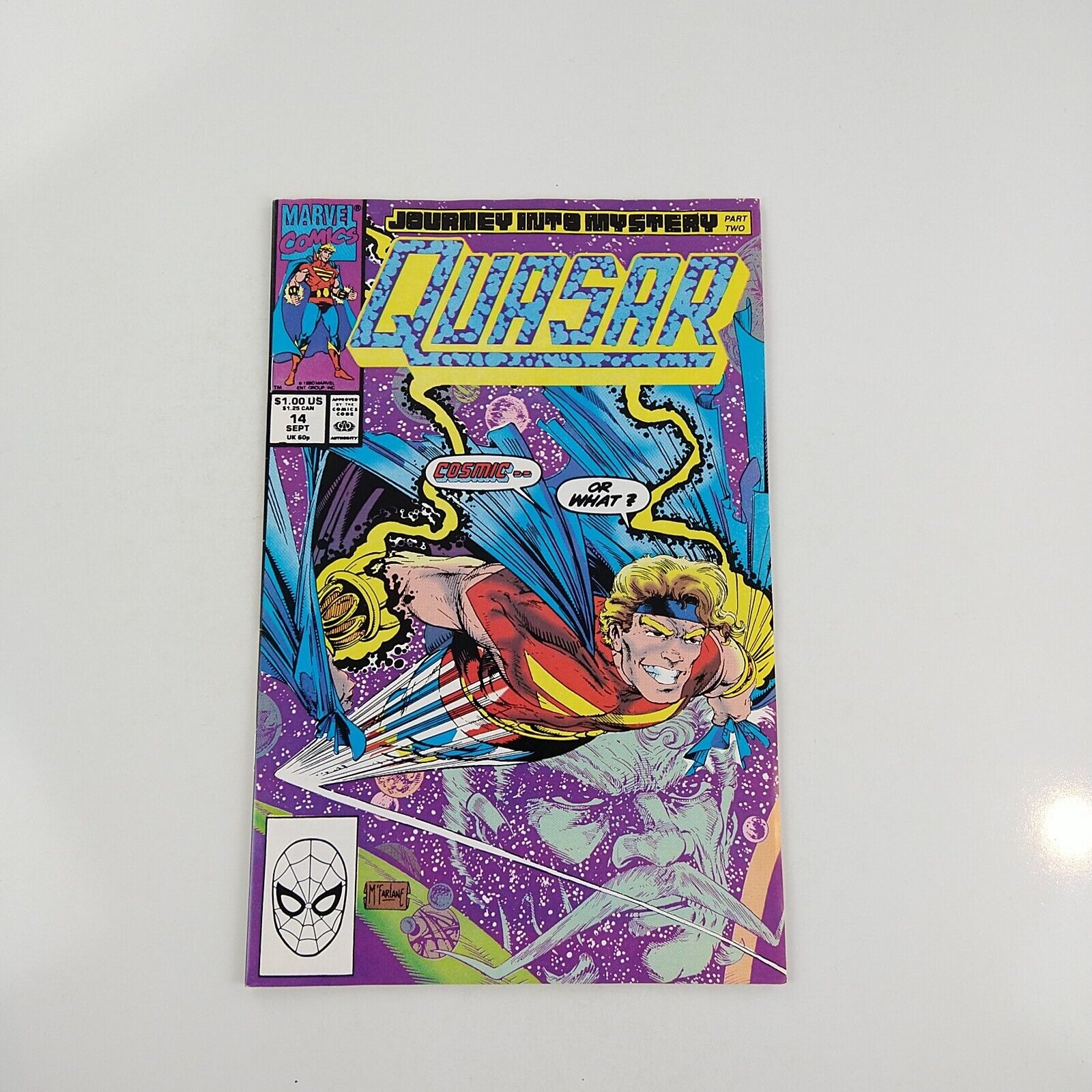 Quasar #14 Todd McFarlane Cover (1990 Marvel Comics)