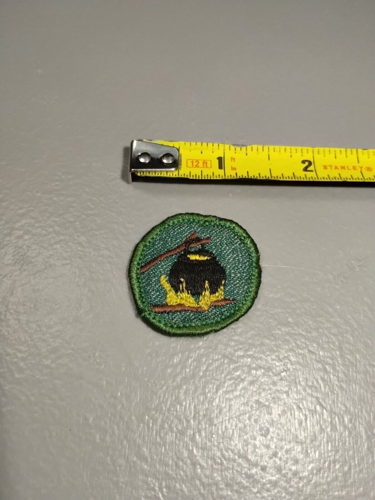 Vintage 1963-1980 Girl Scouts Of America Badge Outdoor Cook Patch VG+ (A5)
