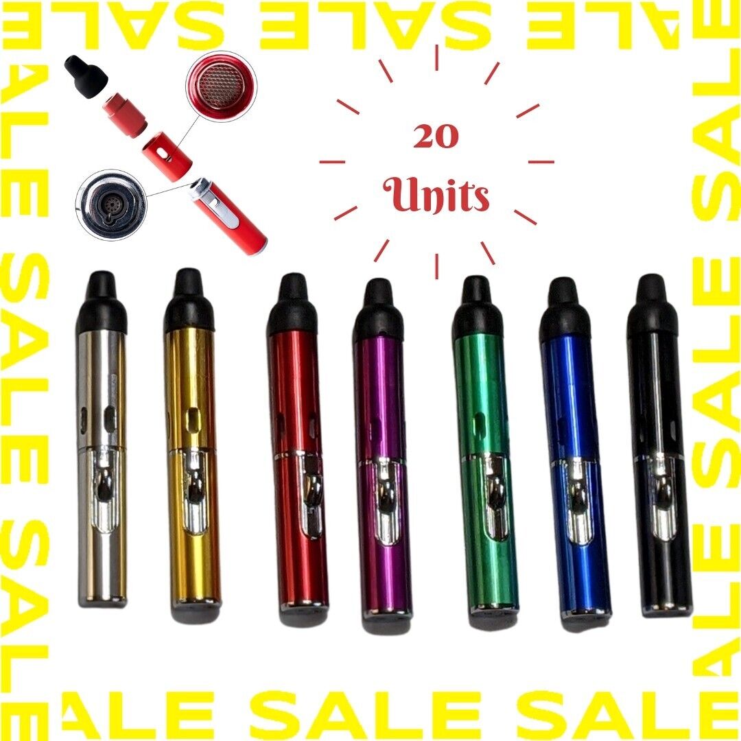 20x WHOLESALE LOT CLICK-N-HIT| PORTABLE TORCH FLAME WINDPROOF LIGHTER-- 7 COLORS