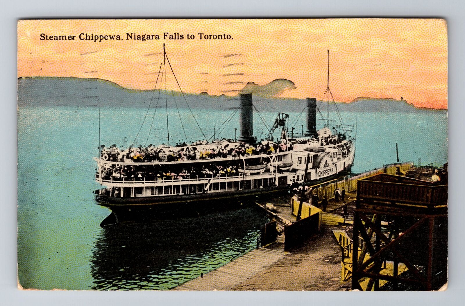 Steamer Chippewa, Ship, Transportation, Vintage c1912 Souvenir Postcard