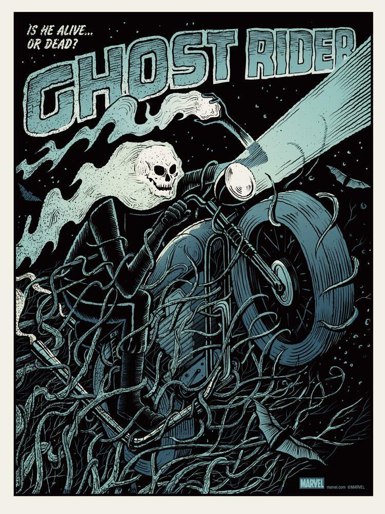 GHOST RIDER - vintage MONDO poster print (X/240) Methane Studios 2014 Marvel