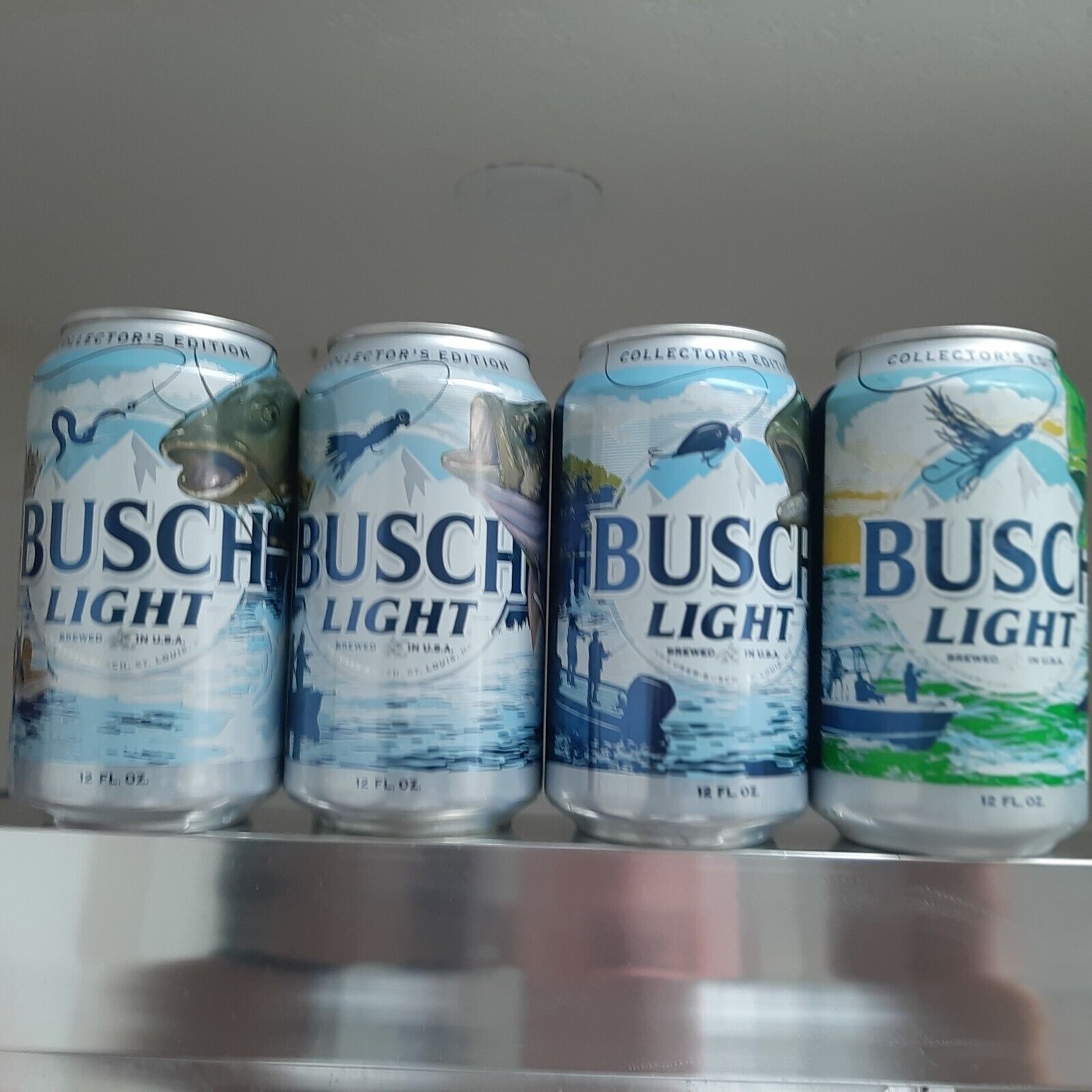 Two Complete Sets 2024 Fishing Busch Light  Beer Cans Empty(Only 1 set pictured)