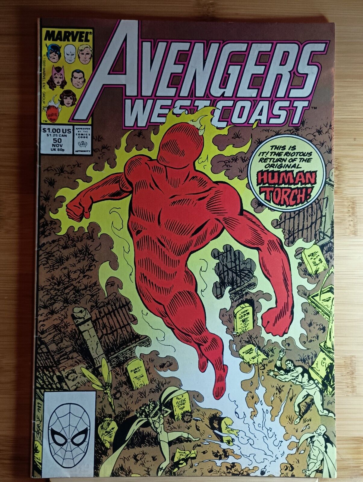 1989 Marvel Comics Avengers West Coast 50 John Byrne Cover Artist 