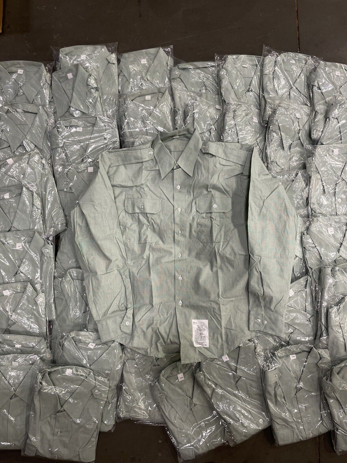 US ARMY GREEN AG-415 Size 18.5x38 Class A  Dress Shirt LONG Sleeve LOT OF 80 NEW