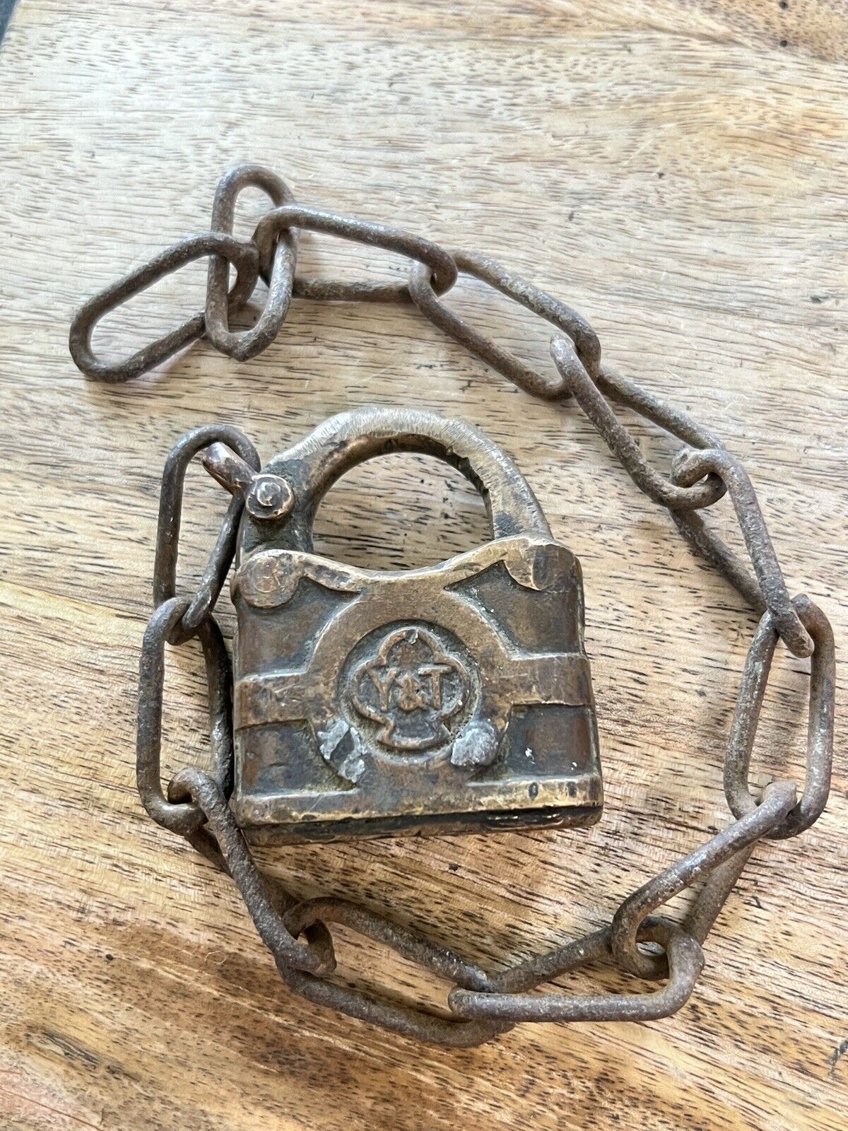 Vintage Antique Old Yale & Town Padlock No Key Lock