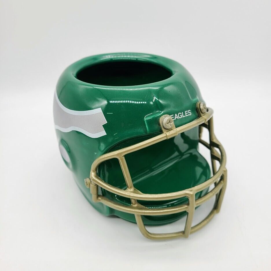 NFL Philadelphia Eagles Helmet Ceramic Planter 1990 Geerlings Greenhouse 3” Pot