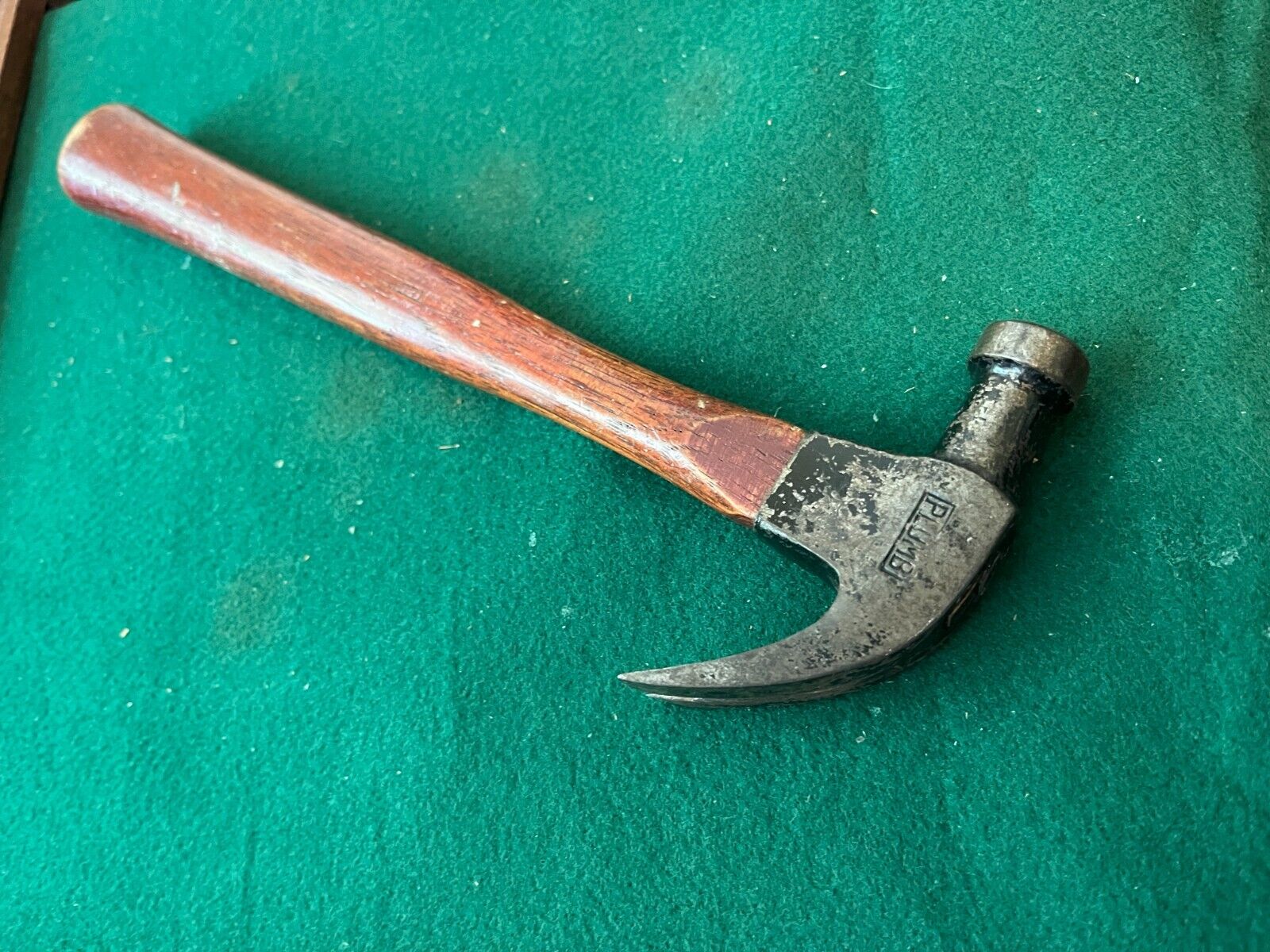 Vintage PLUMB 8 oz Claw Hammer Original Plumb Marked Handle Take-Up Wedge USA