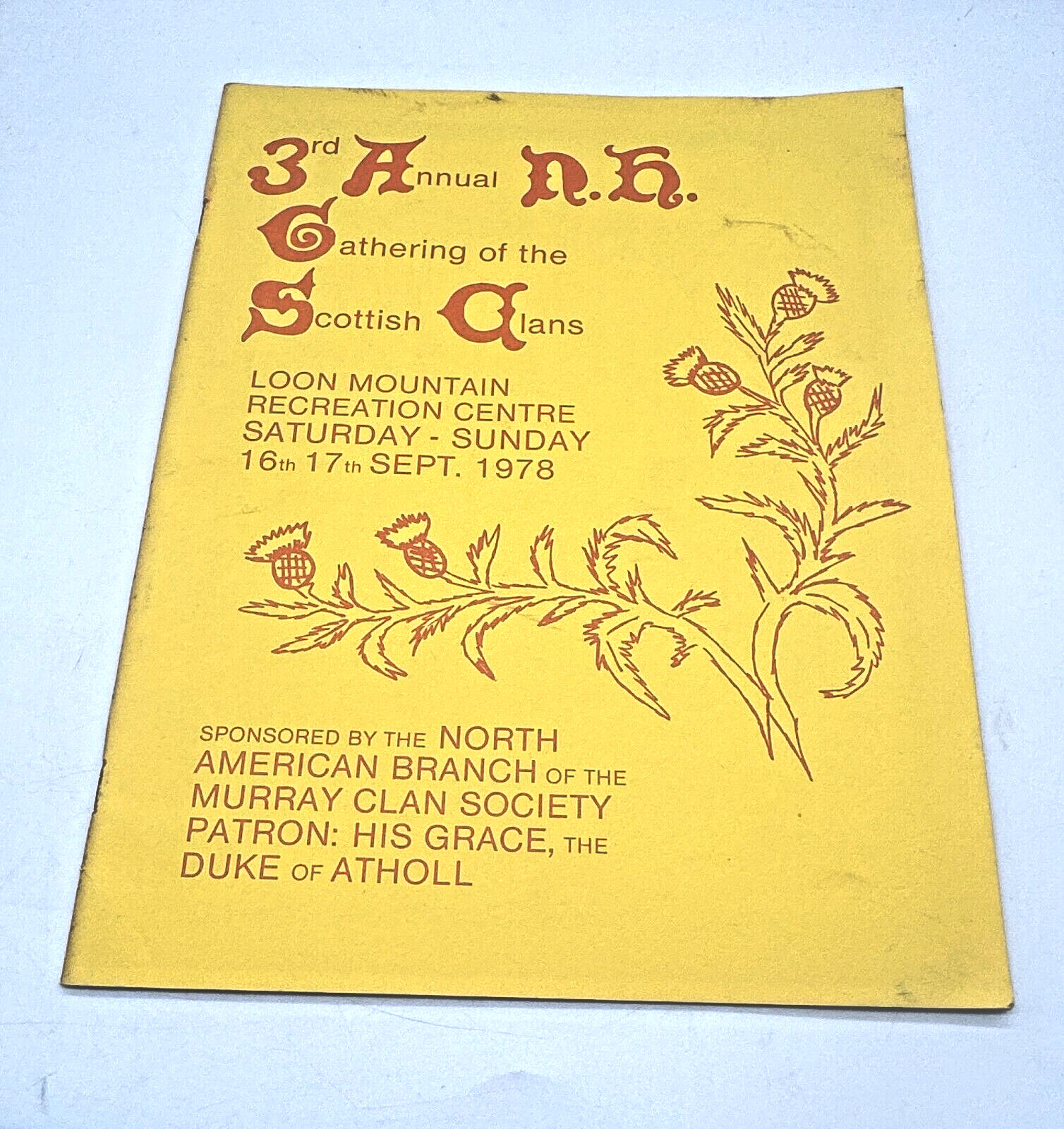 1978 HIGHLAND GAMES Loon Mountain Lincoln New Hampshire NH Program