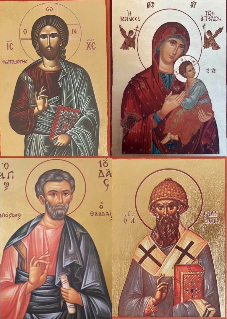 Create Your Custom Orthodox Icon max size 28cm x 38cm on Wood with Gold Leaves