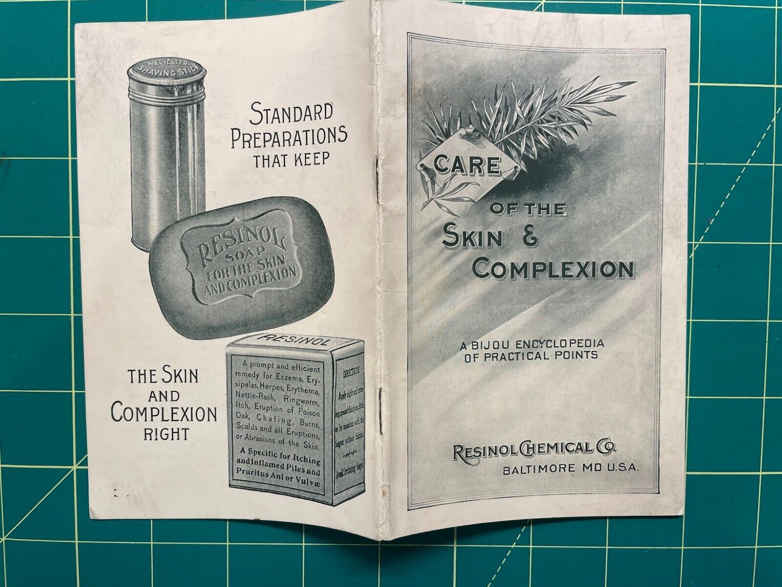 Resinol booklet 1909 - Care of the Skin & Complexion